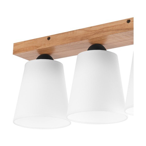 Lampada da soffitto bianca con paralume in tessuto ø 15 cm Lula - LAMKUR-image-4