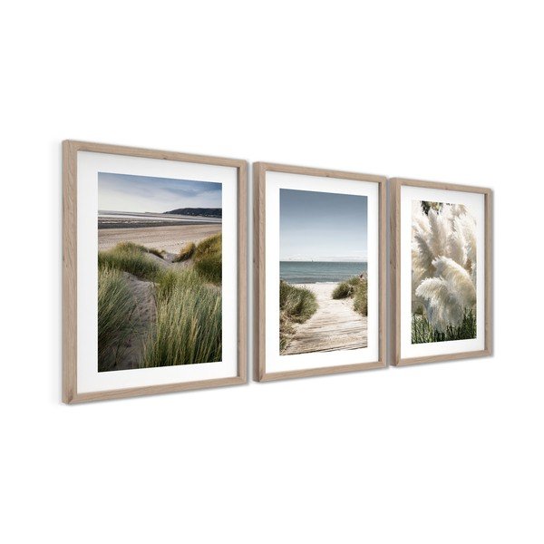 Set di dipinti stampati con cornice inclusa 3 pz 30x40 cm Tranquil – Styler-image-4