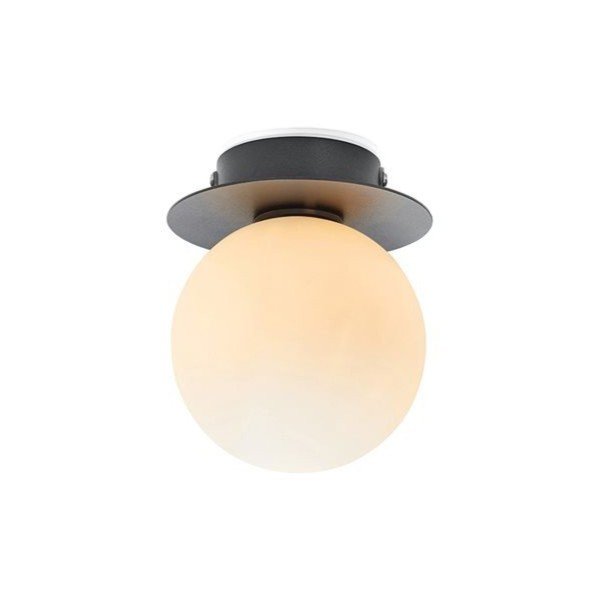 Plafoniera bianca e nera con paralume in vetro ø 10 cm Mini – Markslöjd