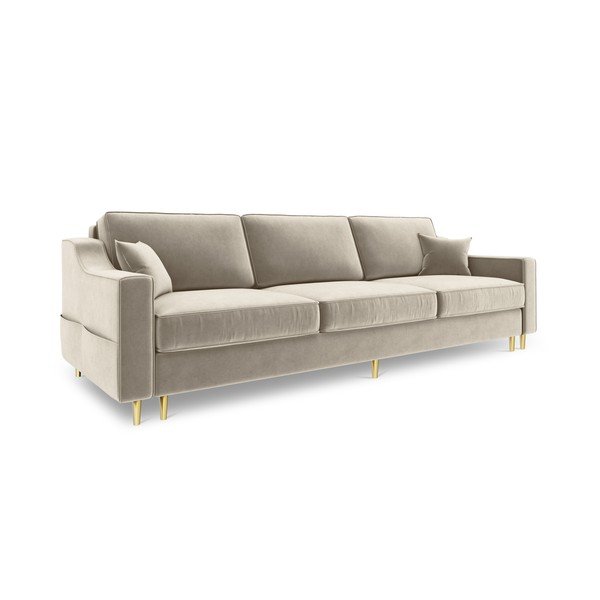Divano letto a tre posti beige Marigold - Mazzini Sofas-image-3