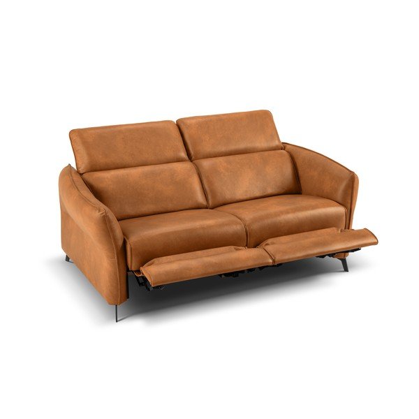 Divano in vera pelle marrone chiaro 103 cm Hubble - Windsor & Co Sofas-image-3