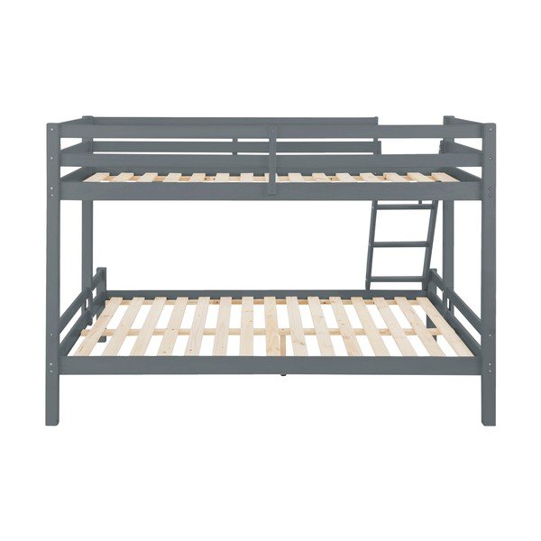 Letto a castello grigio in legno di pino Alpi2 - Støraa-image-2