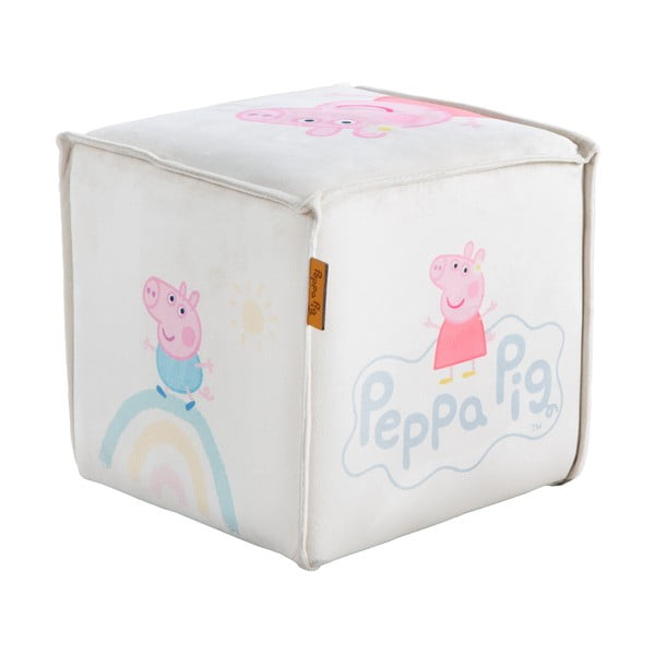 Pouf per bambini in velluto bianco Peppa Pig - Roba