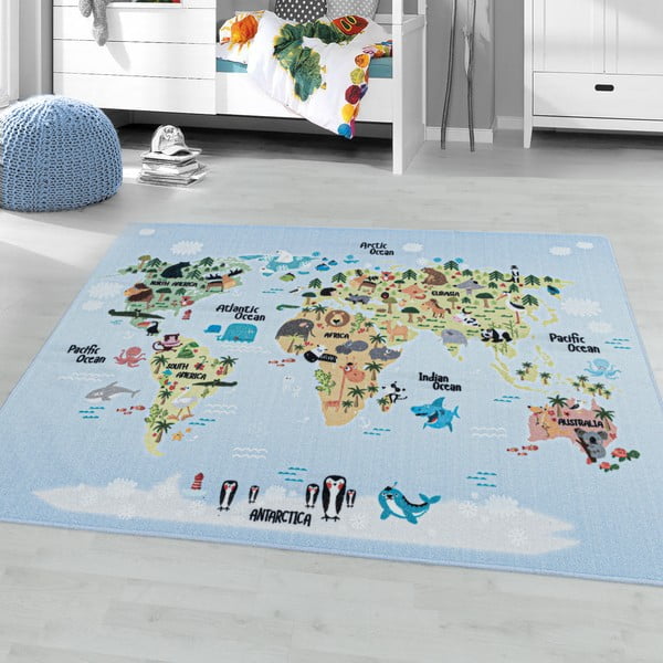 Tappeto per bambini azzurro 80x120 cm Play - Ayyildiz Carpets-image-1