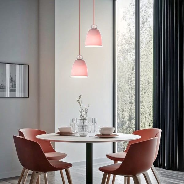 Lampadario rosa con paralume in ceramica Sewilla – Candellux Lighting-image-4