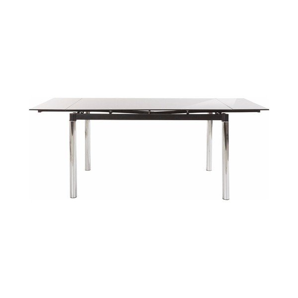 Tavolo da pranzo nero con piano in vetro Pippa - Støraa-image-1