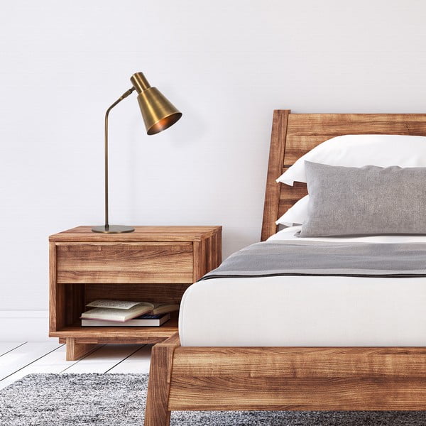 Lampada da tavolo dorata con paralume in metallo (altezza totale 50 cm) Kem – Opviq lights-image-2