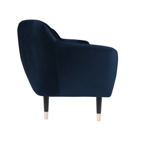 Divano blu scuro con gambe nere Benito, 188 cm - Mazzini Sofas-image-3
