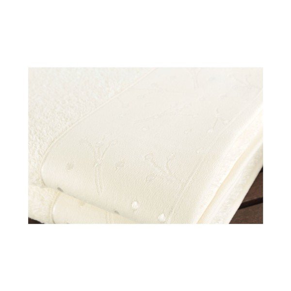 Set di 2 asciugamani bianchi Tomur Ecru, 50 x 90 cm - Foutastic-image-1