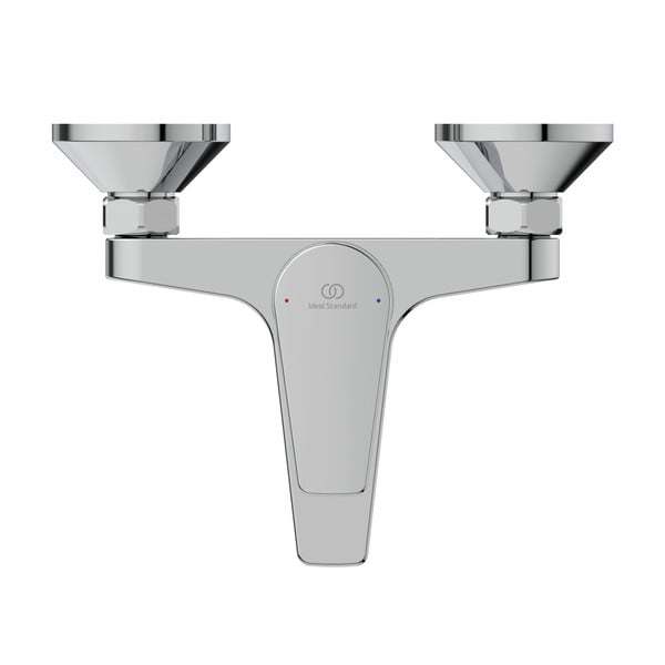 Rubinetto per vasca da bagno argentato effetto lucido a muro Cerafine D - Ideal Standard-image-3