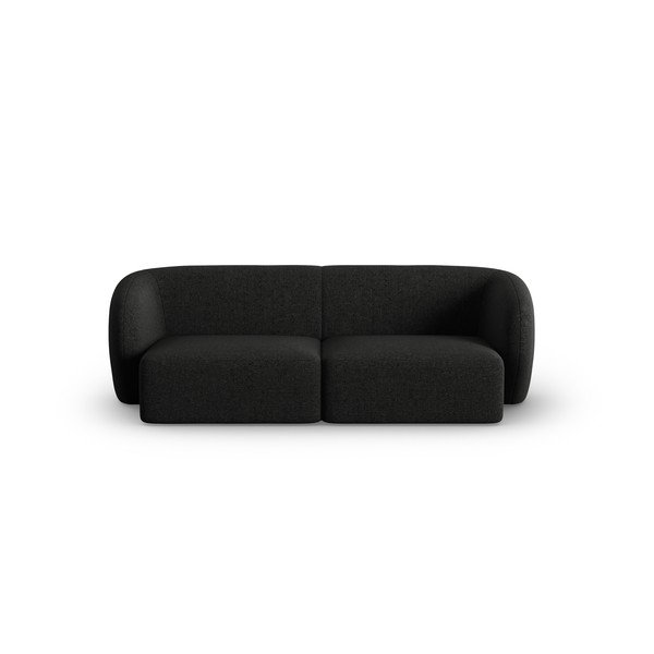 Divano nero con rivestimento in ciniglia 188 cm Paolo – Milo Casa