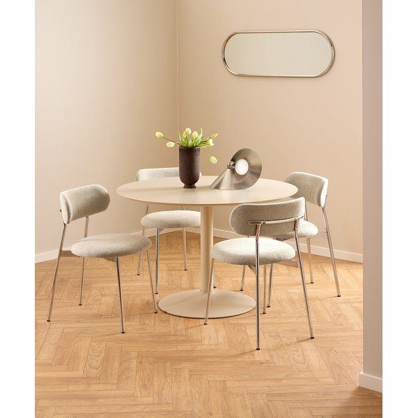 Sedia da pranzo color crema Lyric – Actona-image-1