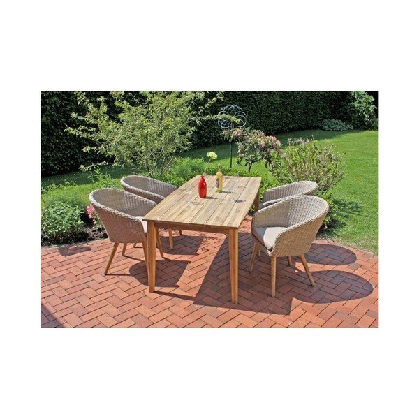 Tavolo da giardino in legno di acacia ADDU Visalia - Garden Pleasure-image-2