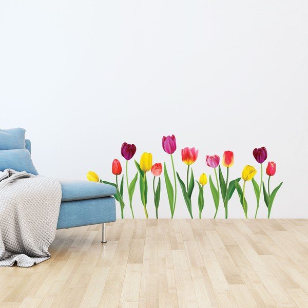 Set di adesivi da parete Tulipani colorati - Ambiance