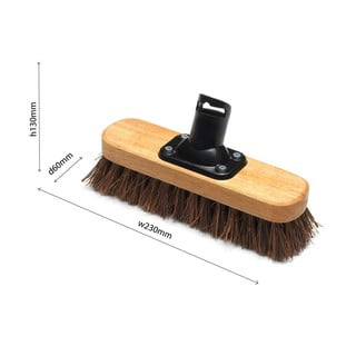 Testa di scopa con fibre di nylon Verniciata, 23 cm - Addis