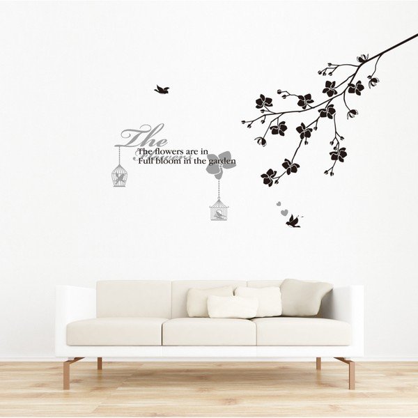 Samolepka Ambiance Full Bloom And Birds