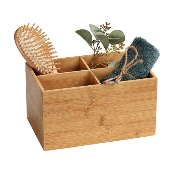 Organizzatore per il bagno in bambù con 4 scomparti Terra - Wenko-image-1