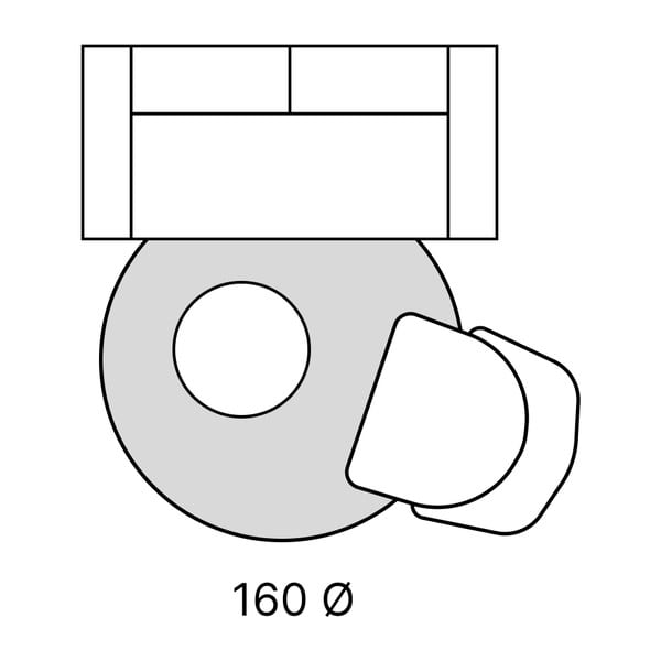Tappeto rotondo crema ø 160 cm Art - Ayyildiz Carpets-image-4