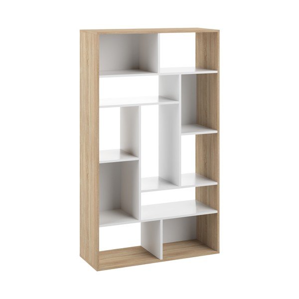 Libreria bianca in rovere 91x163 cm Seoul - TemaHome-image-2