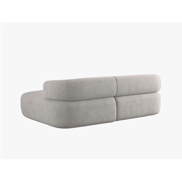 Divano angolare grigio chiaro (con penisola a destra/con chaise lounge) con rivestimento in bouclé Jenny – Micadoni -image-3