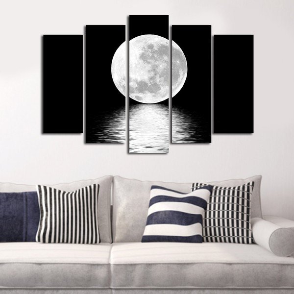 Quadro multiplo Luna bianca, 105 x 70 cm - Bonanza-image-3