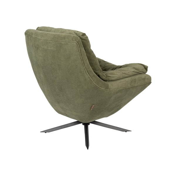 Poltrona in velluto verde Vince - Dutchbone-image-4
