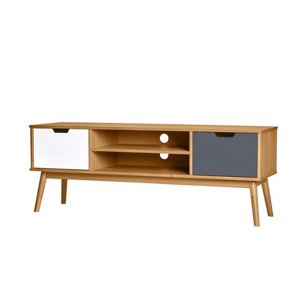 Cassettiera TV in legno di pino massiccio Cusco - Marckeric-image-1