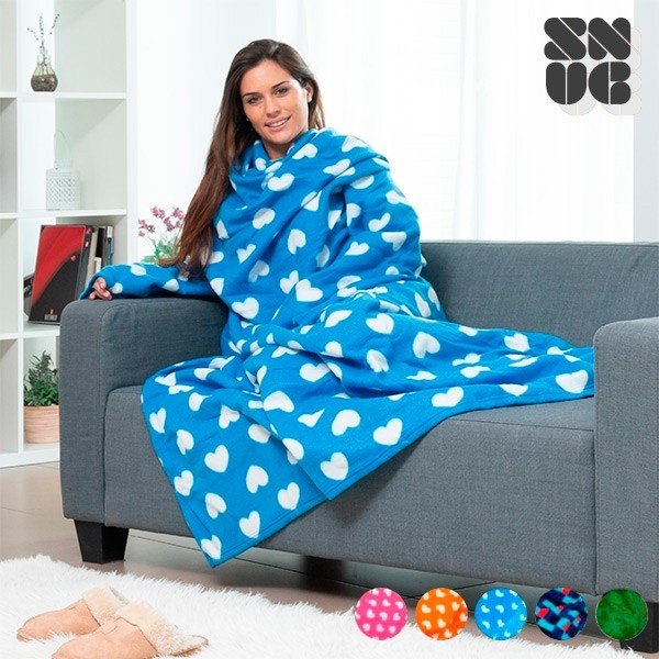 Extra měkká modrá deka s rukávy InnovaGoods Snug