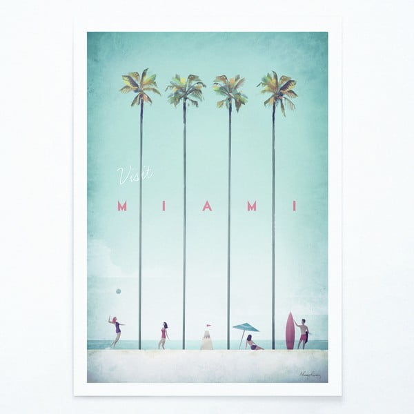 Poster , 50 x 70 cm Miami - Travelposter