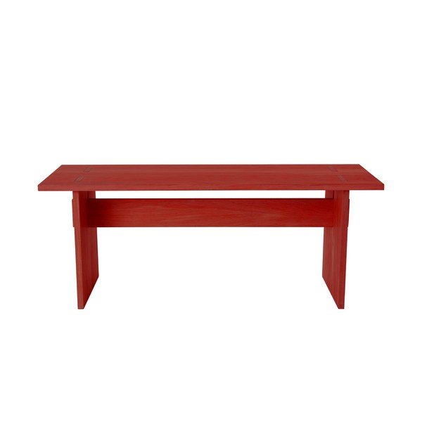 Panchina rossa in legno massiccio Kotai – OYOY Living Design
