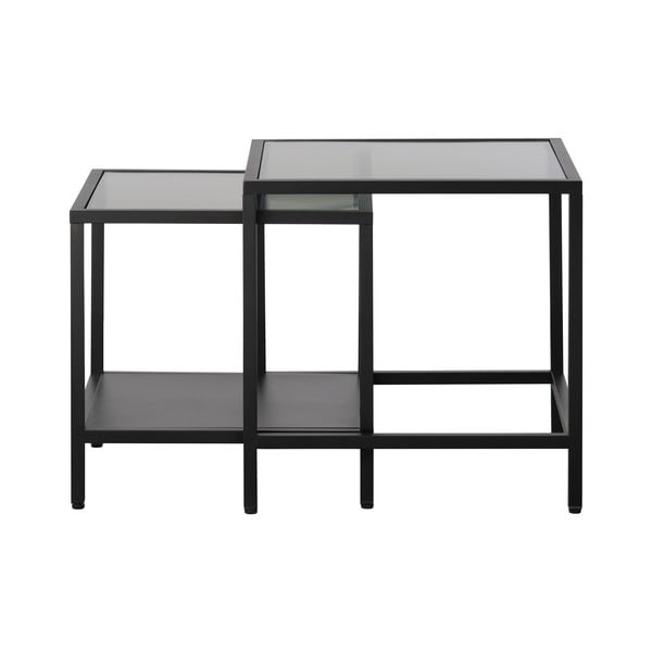 Tavolini portaoggetti in vetro in set di 2 pezzi 50x50 cm Bronco - Unique Furniture