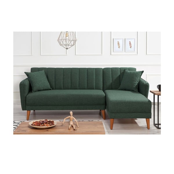 Divano angolare verde scuro (angolo destro) Aqua - Balcab Home-image-1