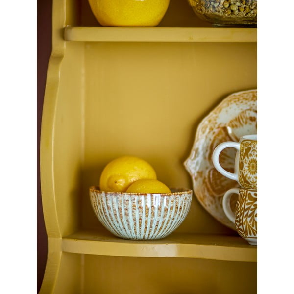 Ciotolina da portata e per la frutta blu e beige in gres 200 ml Fleur – Bloomingville-image-1