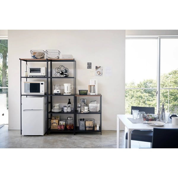 Scaffale nero opaco in acciaio 60x90x46,5 cm Tower – YAMAZAKI-image-3