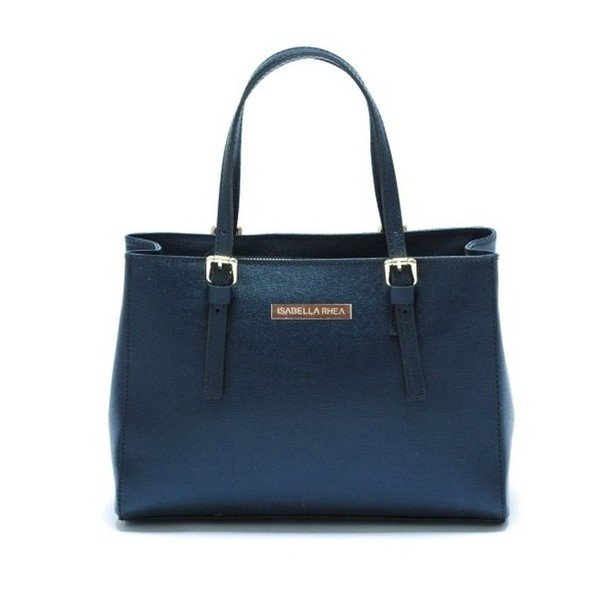 Borsa classica in pelle blu - Isabella Rhea