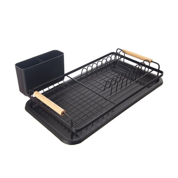 Scolapiatti nero in metallo 43x23,5 cm Radka – Orion-image-2