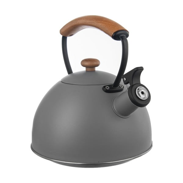Teiera grigia in acciaio inox 3 l Wooden - Orion-image-1
