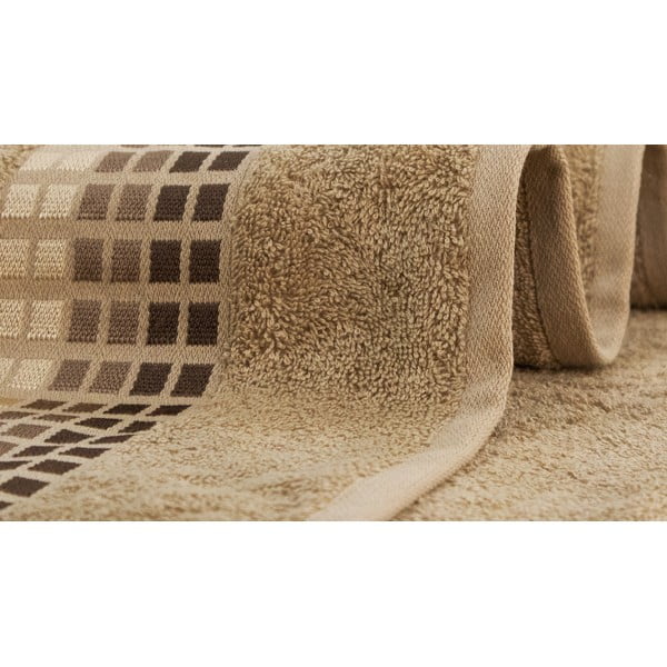 Asciugamano in cotone marrone 50x100 cm Darwin - My House-image-3
