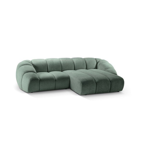 Divano angolare in verde chiaro (con penisola a destra) Diana – Micadoni -image-2