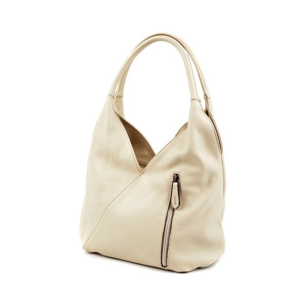 Béžová kožená kabelka Roberta M Mola Beige-image-2