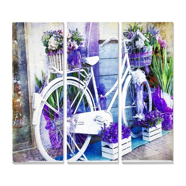 Dipinti in set di 3 pezzi 20x50 cm Lavender - Wallity