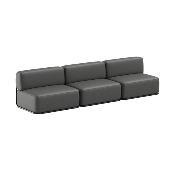 Divano modulare da giardino grigio scuro 306 cm Straw - Sit Sit