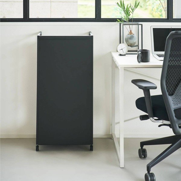 Carrello portaoggetti nero in metallo 42x84,5x32 cm Tower – YAMAZAKI-image-2