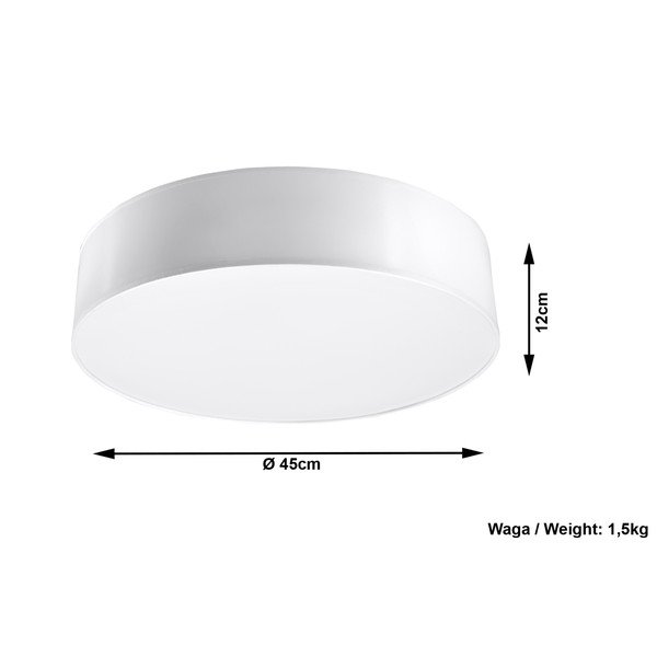 Plafoniera bianca a soffitto Atis - Sollux-image-4