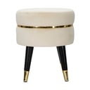 Pouf in velluto crema Paris - Mauro Ferretti