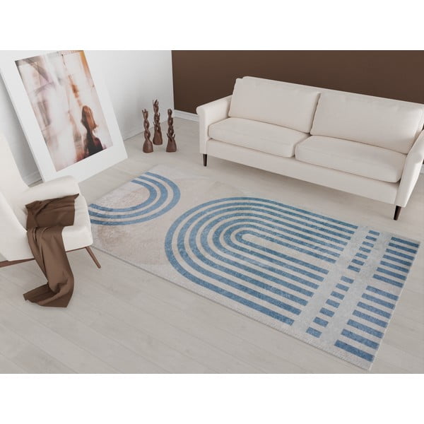 Tappeto blu/grigio 230x160 cm - Vitaus-image-1