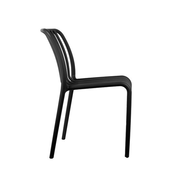 Sedia da pranzo nera in plastica Glee – Leitmotiv-image-1