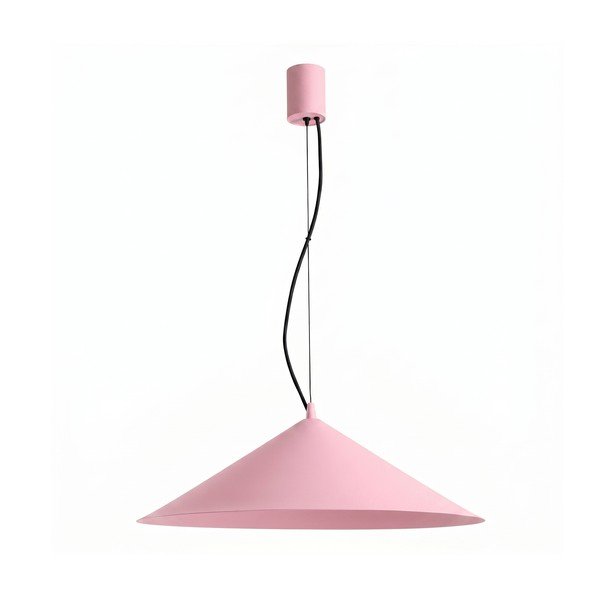 Lampadario LED rosa in metallo ø 50 cm FINT – Thoro