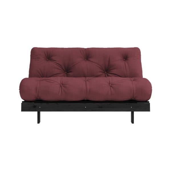 Divano letto bordeaux 140 cm Roots Black Night - Karup Design