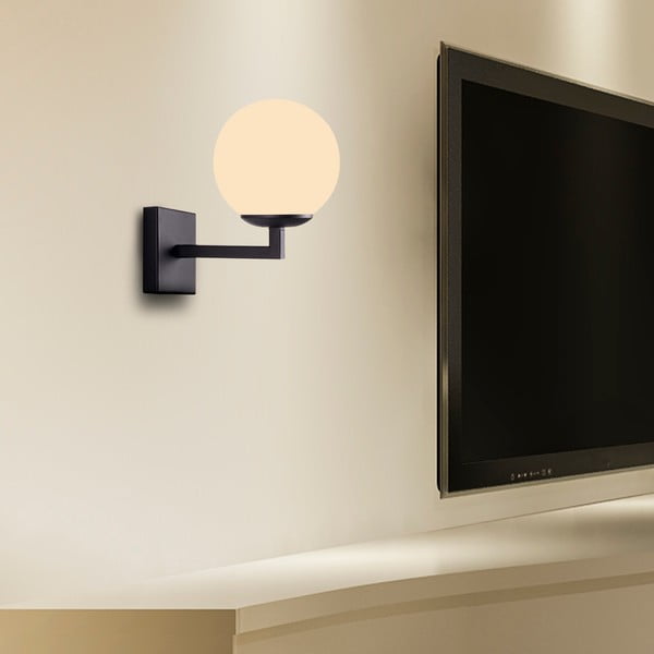 Lampada da parete in metallo nero ø 15 cm Profil - Squid Lighting-image-3